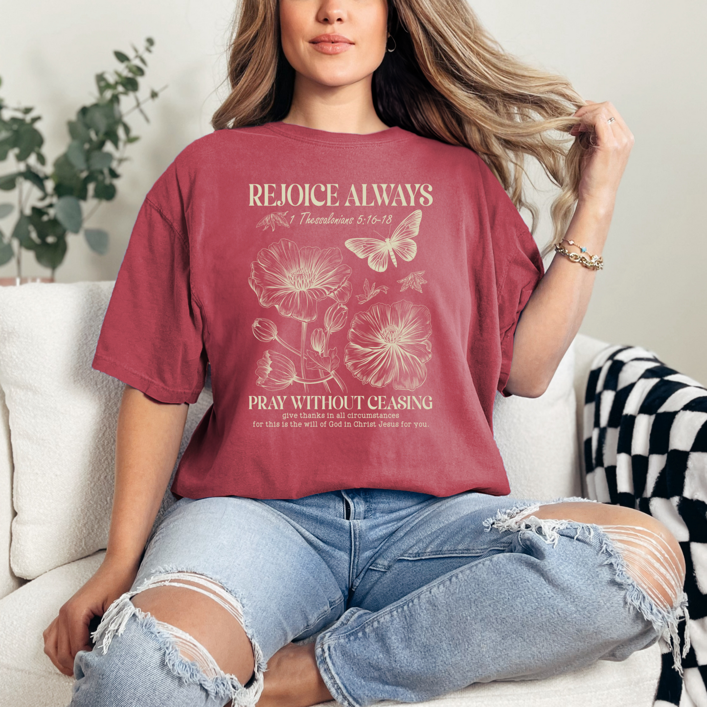 Rejoice Always Pray Without Ceasing Christian T-Shirt