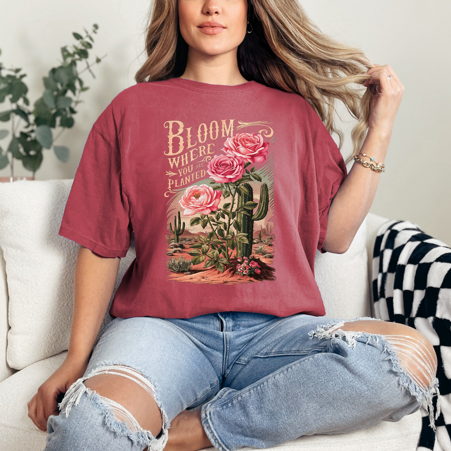 Bloom Where You Are Planted Christian T-Shirt