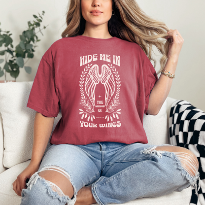 Hide Me in The Shadow of Your Wings Christian T-Shirt