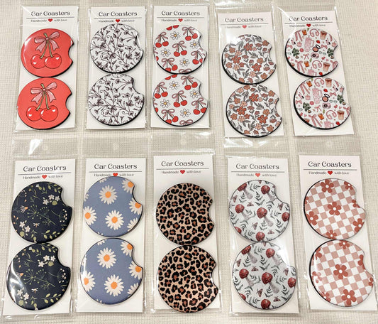 Durable Neoprene Car Coasters – Protect Cup Holders from Spills