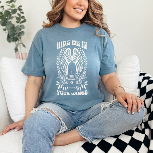 Hide Me in The Shadow of Your Wings Christian T-Shirt