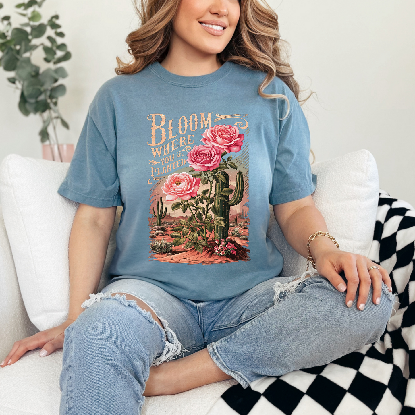 Bloom Where You Are Planted Christian T-Shirt