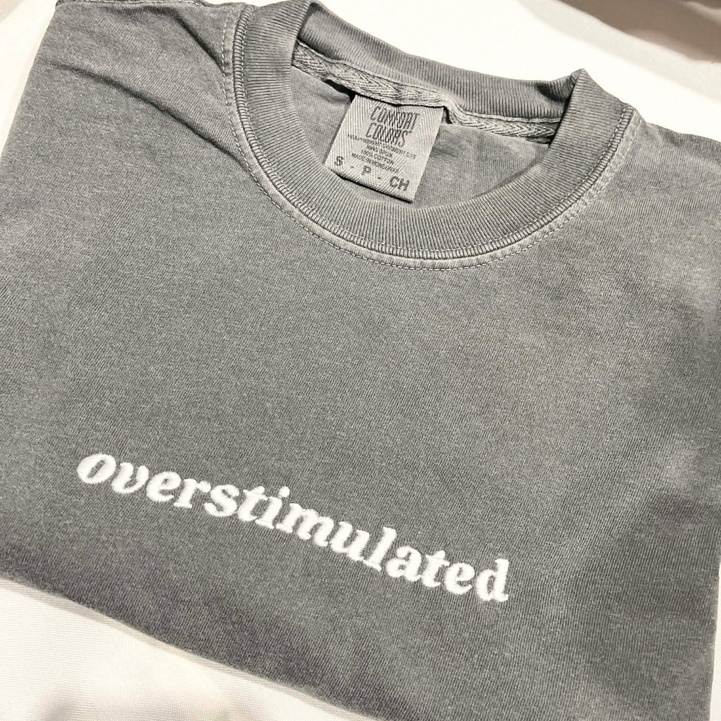 Embroidered Overstimulated T-Shirt