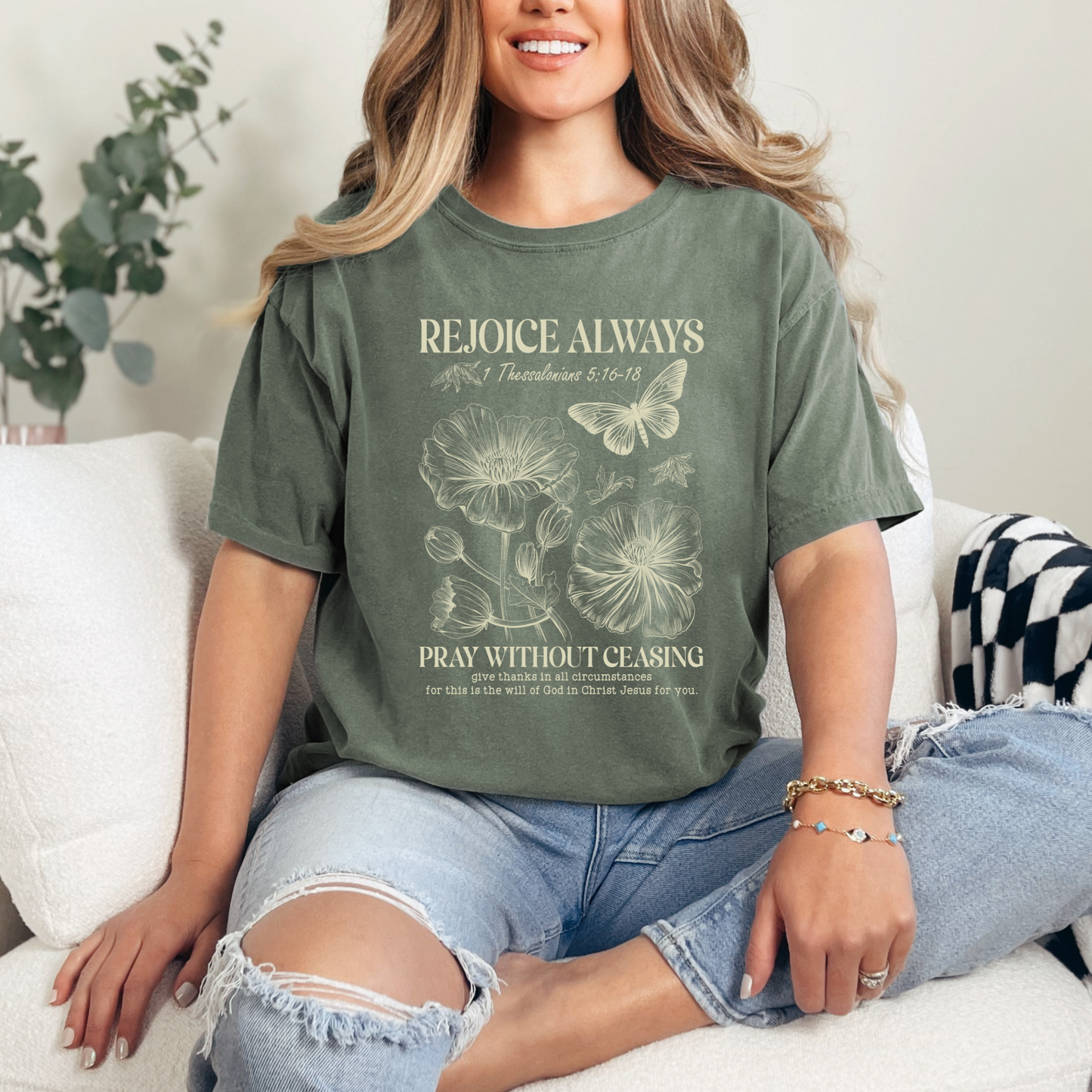 Rejoice Always Pray Without Ceasing Christian T-Shirt