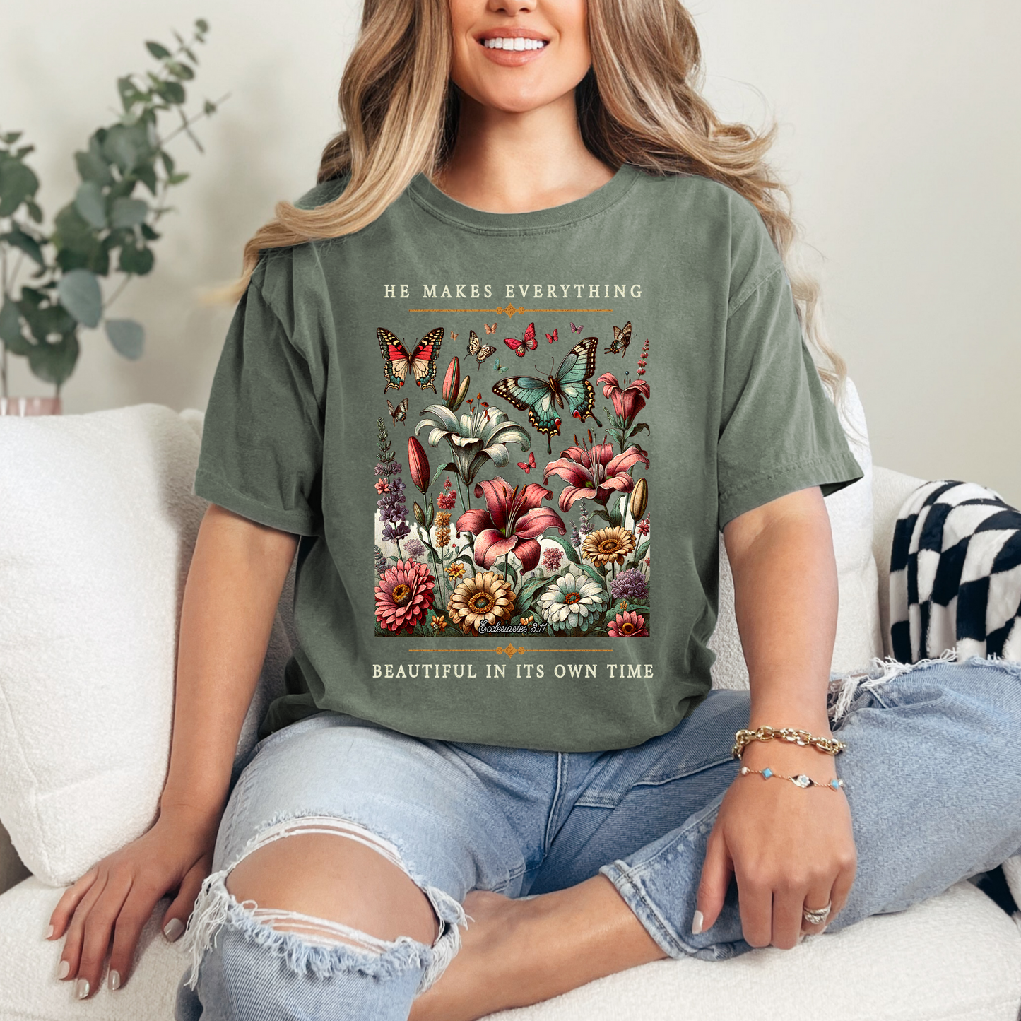 He Makes Everything Beautiful in it's Own Time Christian T-Shirt