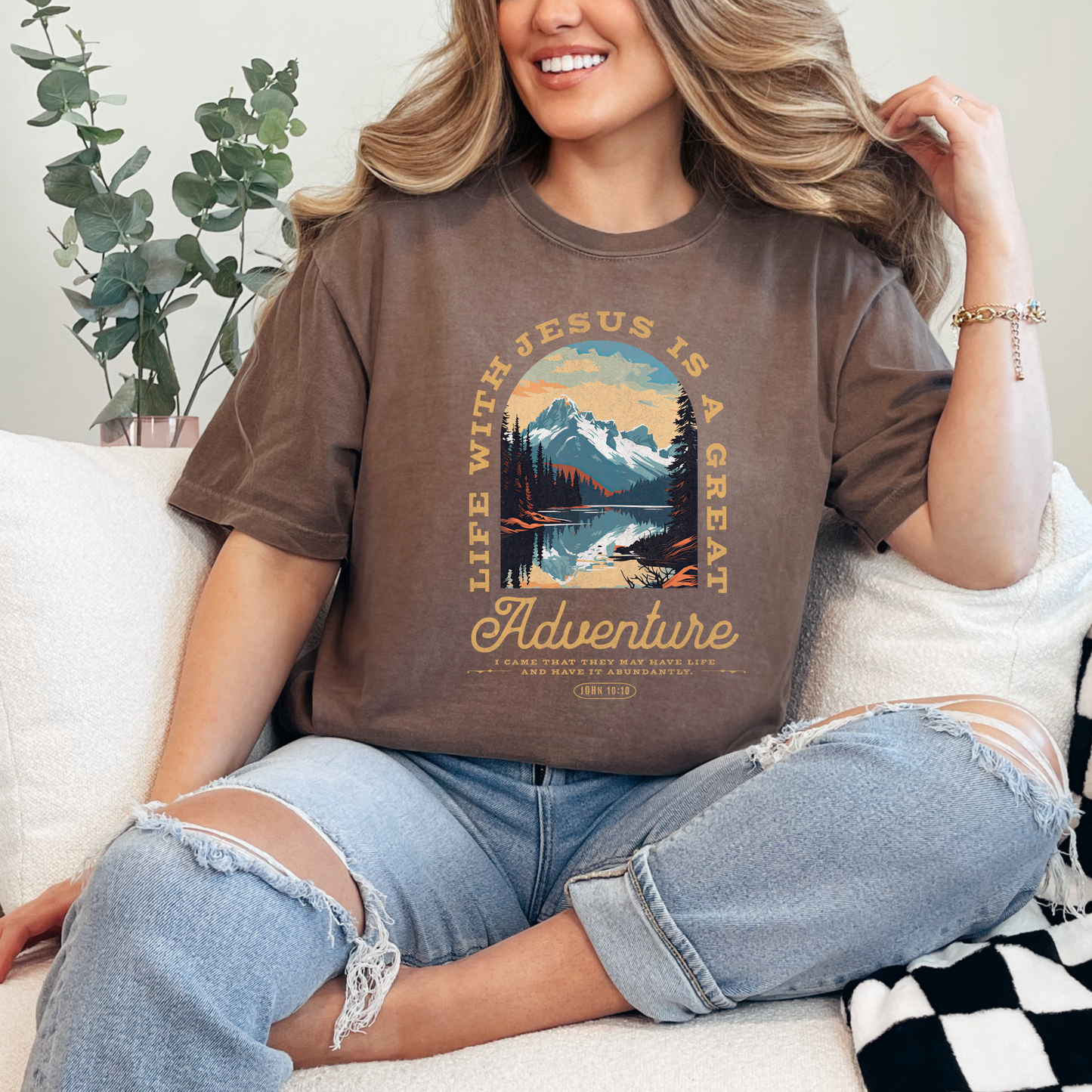 Life with Jesus Is A Great Adventure Christian T-Shirt