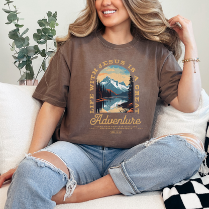 Life with Jesus Is A Great Adventure Christian T-Shirt