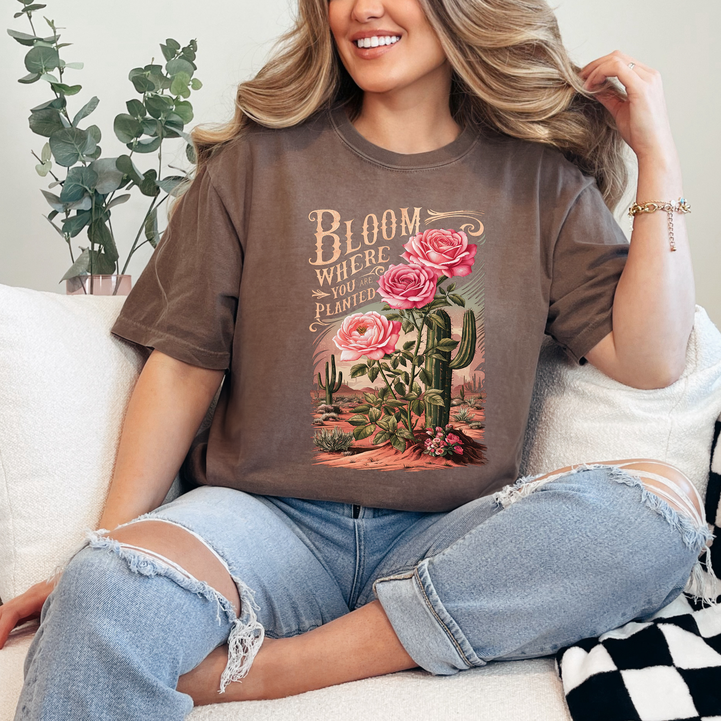 Bloom Where You Are Planted Christian T-Shirt