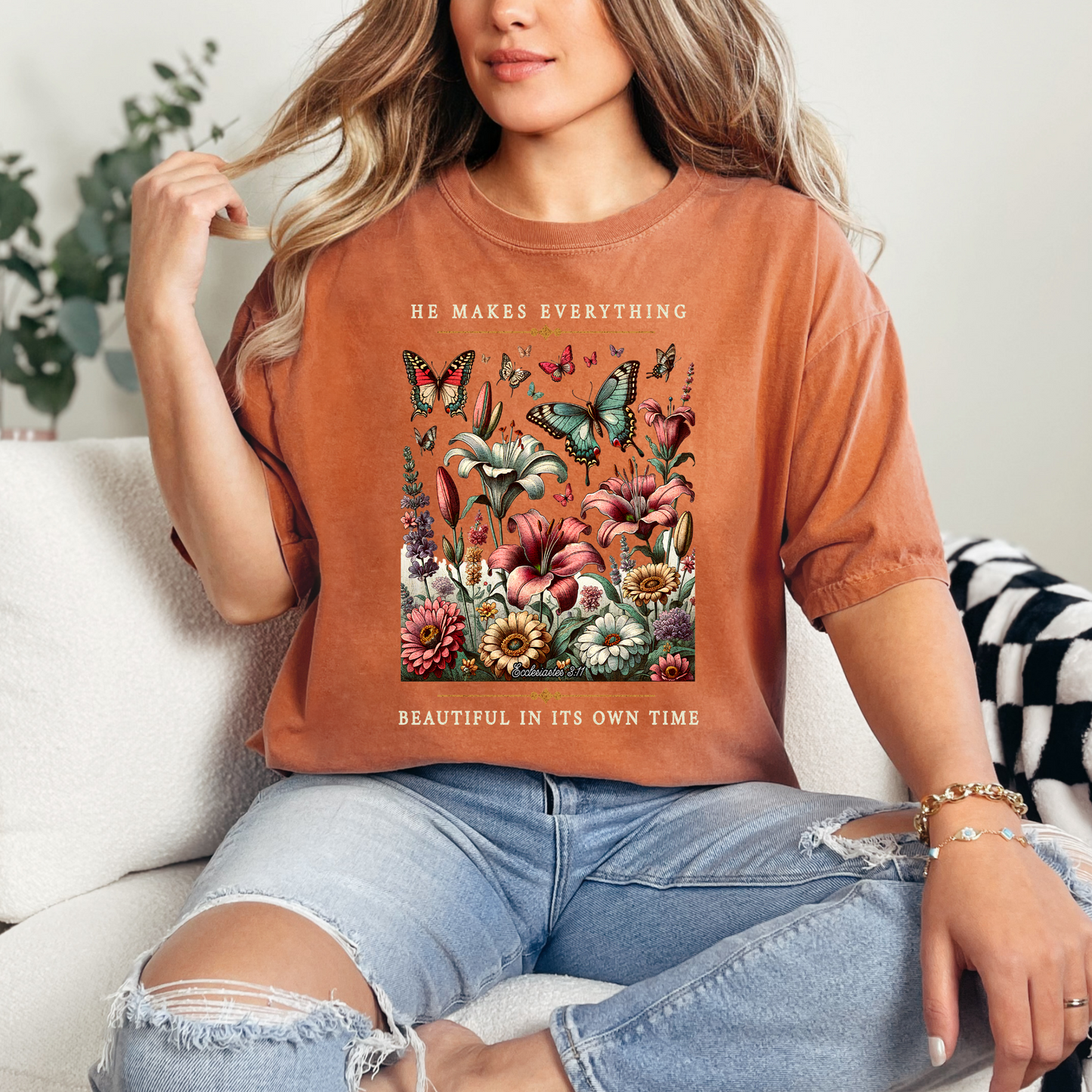 He Makes Everything Beautiful in it's Own Time Christian T-Shirt
