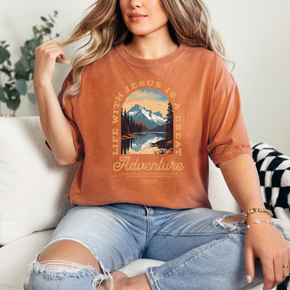 Life with Jesus Is A Great Adventure Christian T-Shirt