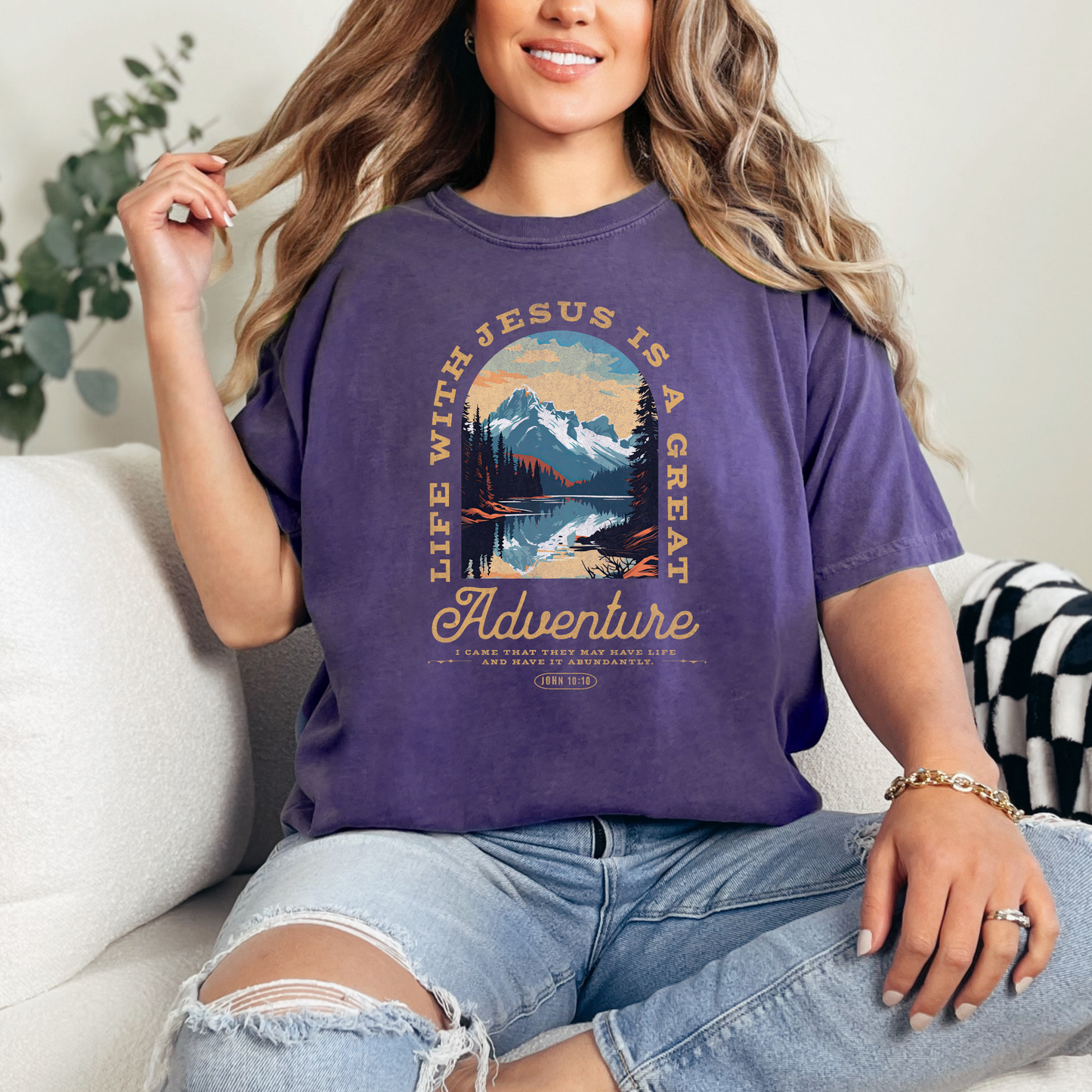 Life with Jesus Is A Great Adventure Christian T-Shirt