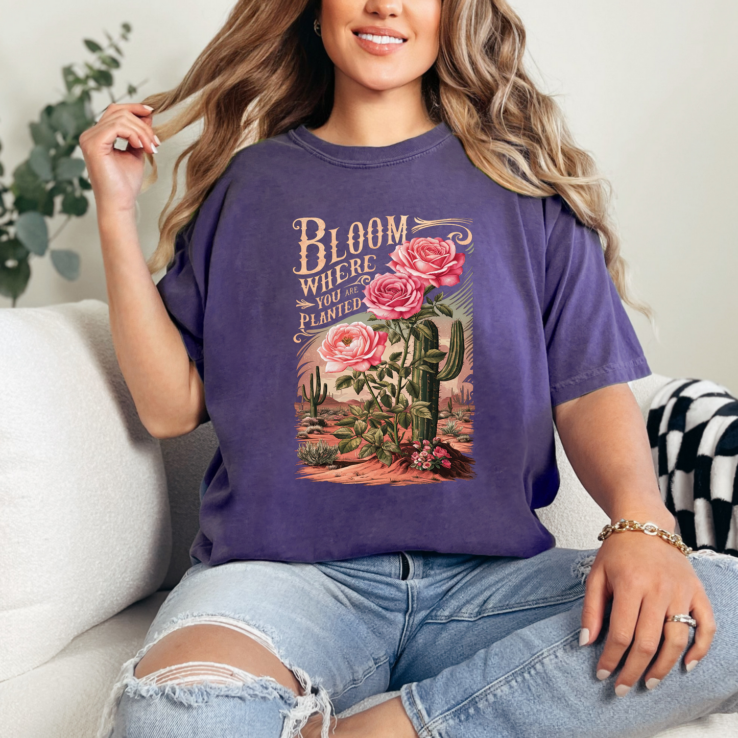 Bloom Where You Are Planted Christian T-Shirt