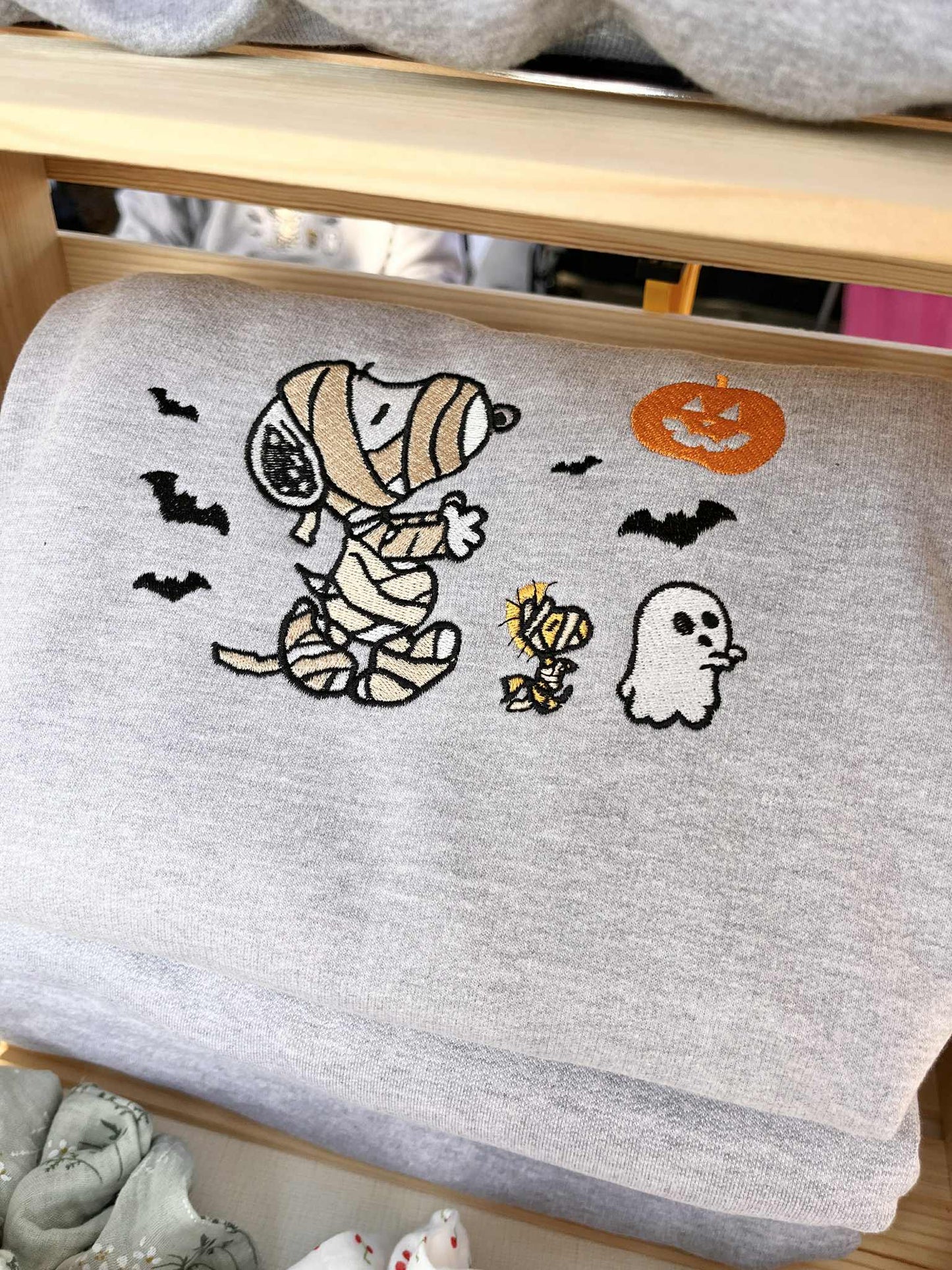 Snoopy Halloween Embroidered Sweatshirt