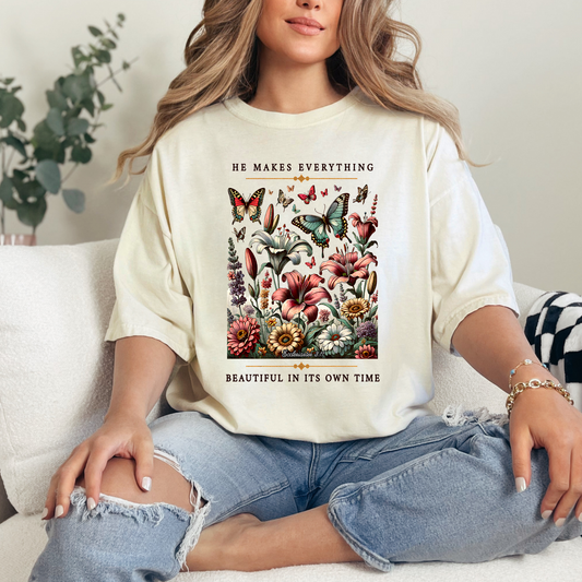 He Makes Everything Beautiful in it's Own Time Christian T-Shirt