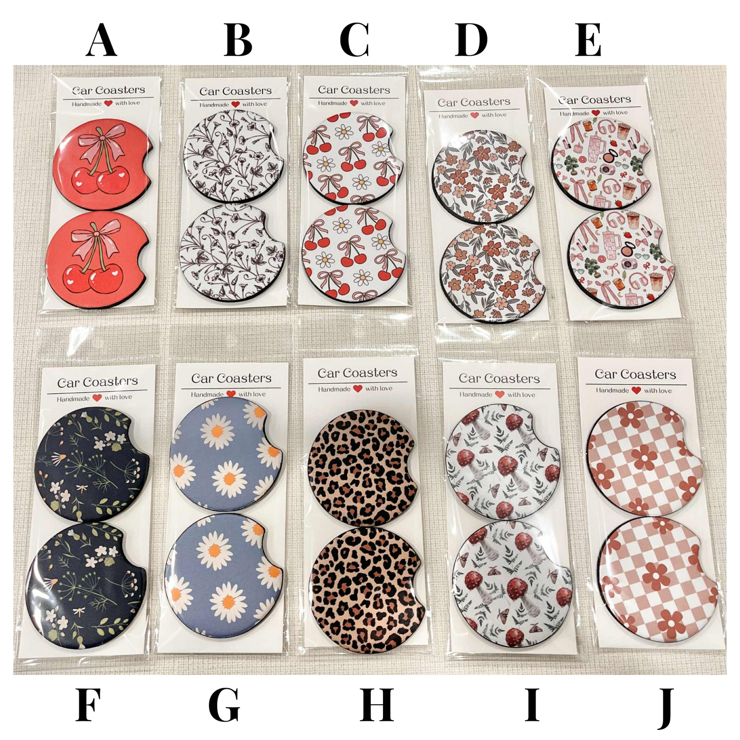 Durable Neoprene Car Coasters – Protect Cup Holders from Spills