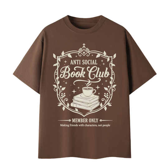 Anti Social Book Club T-Shirt | Funny Book Lover Tee