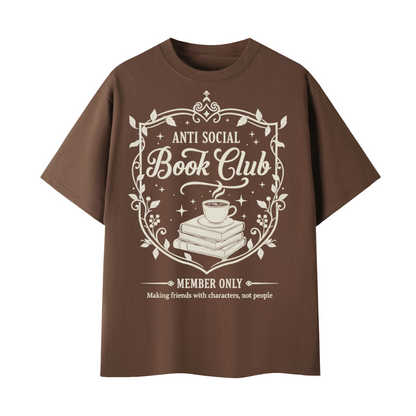 Anti Social Book Club T-Shirt | Funny Book Lover Tee