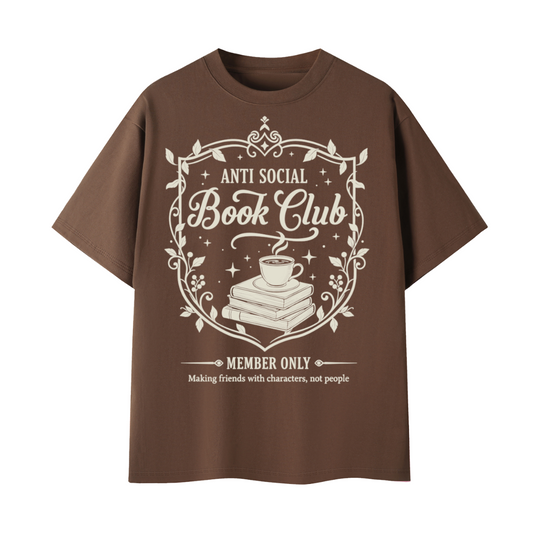 Anti Social Book Club T-Shirt | Funny Book Lover Tee