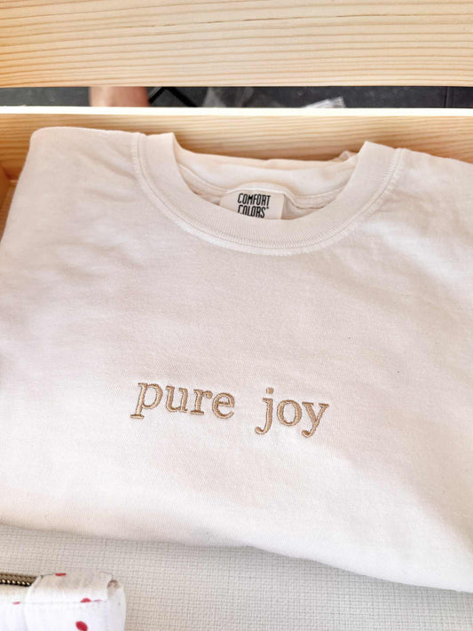 Embroidered Pure Joy T-Shirt